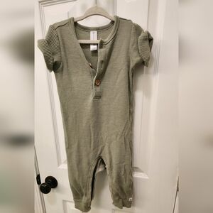 Modern moments, olive green, onesie, pajamas, 18 months